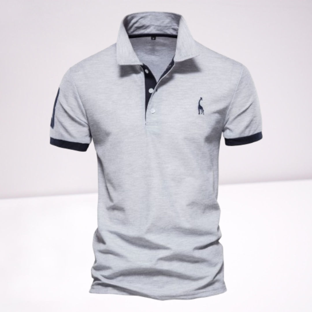 Polo Uomo Manica Corta con Inserti a Contrasto