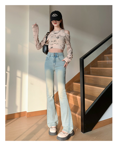 Jeans Donna Vita Alta Gamba Svasata