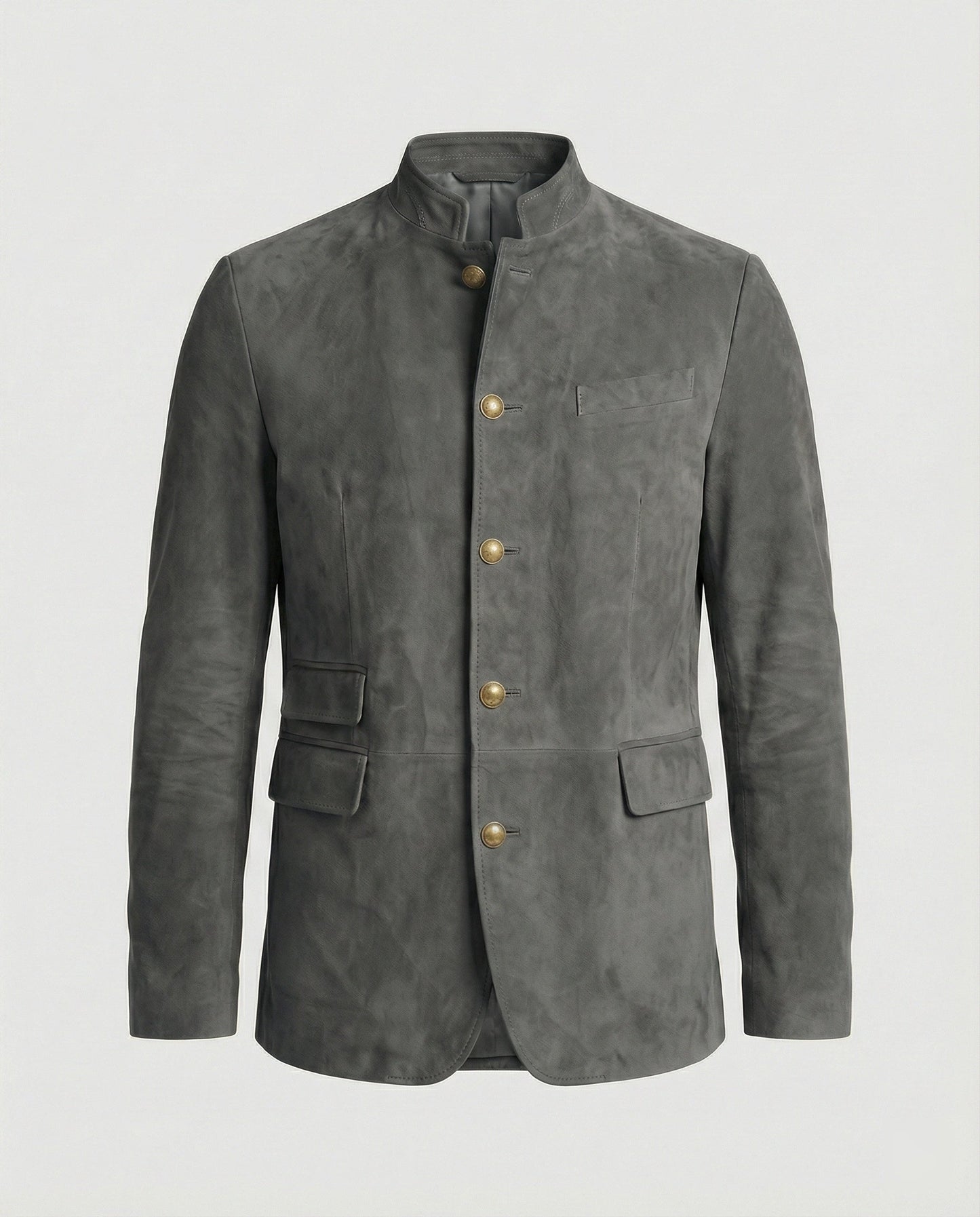 Giacca Uomo in Pelle Scamosciata Stile Moderno