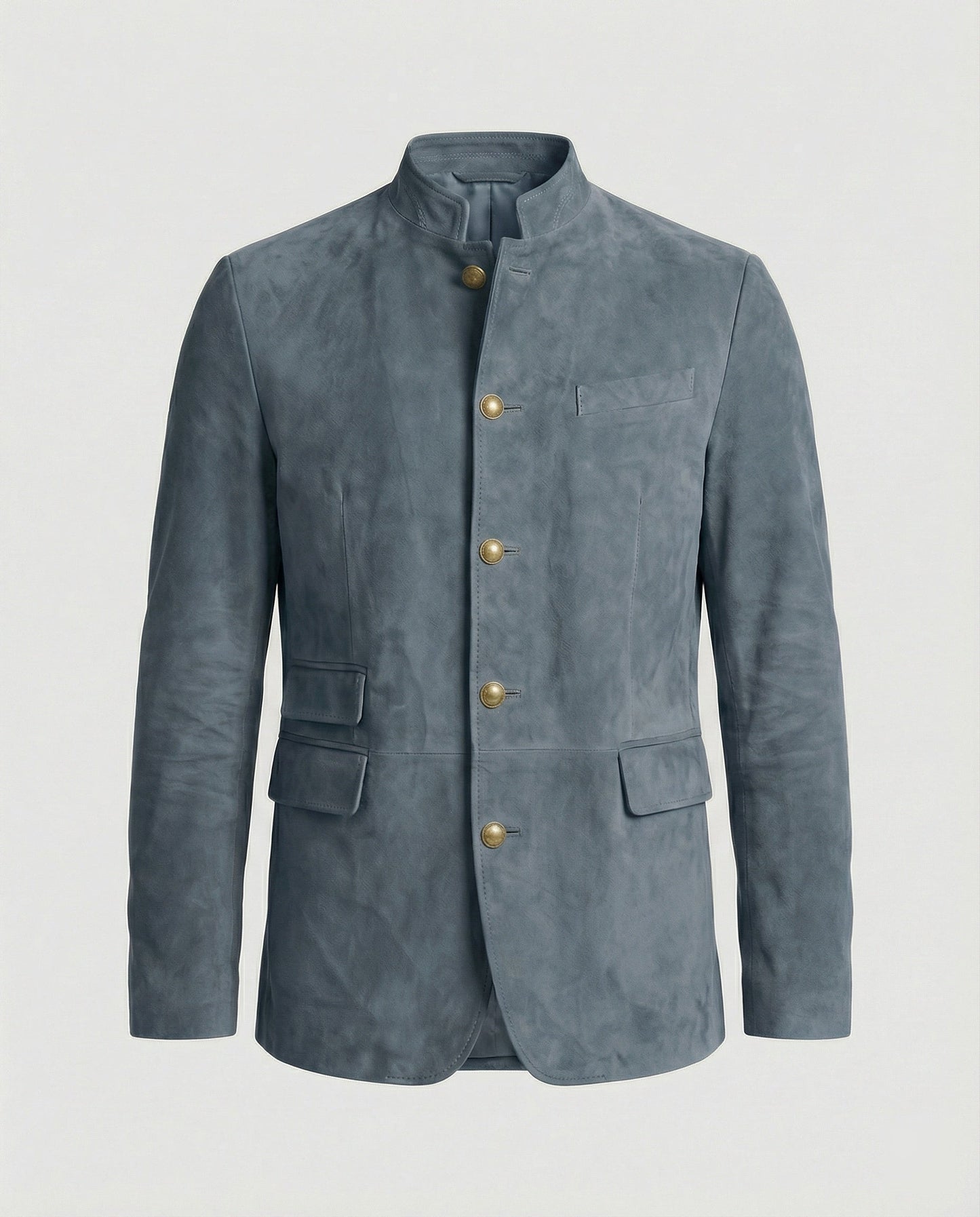 Giacca Uomo in Pelle Scamosciata Stile Moderno