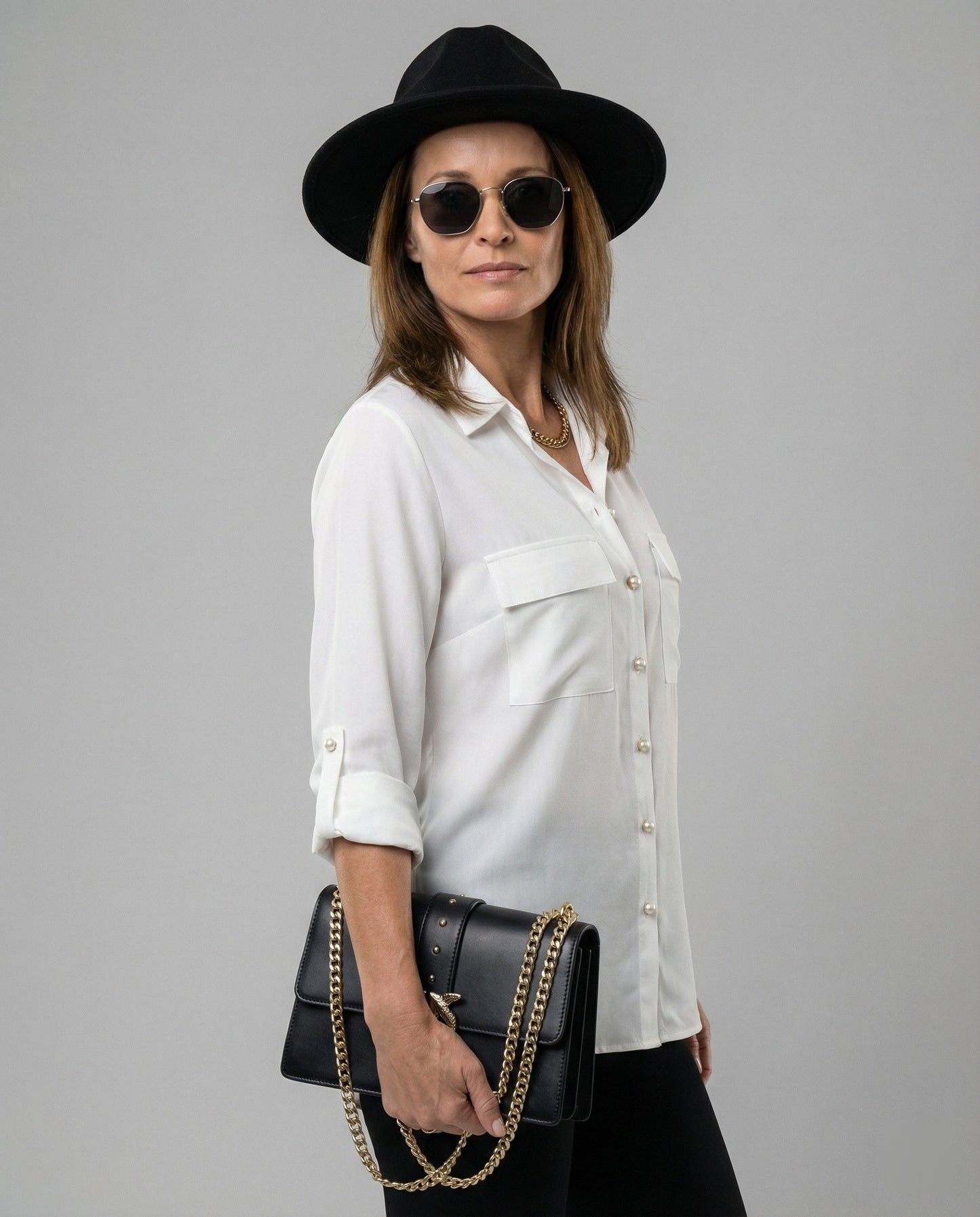 Camicia Donna con Tasche Taglio Classico - Brentozzi