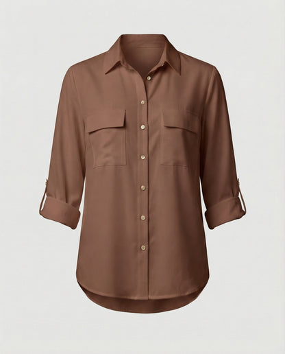 Camicia Donna con Tasche Taglio Classico
