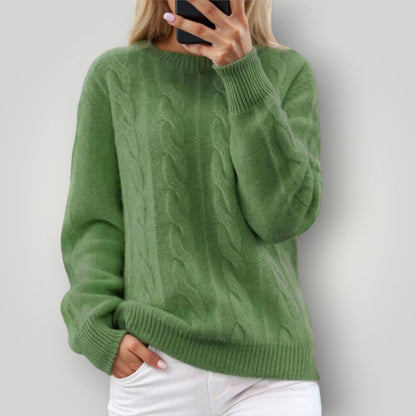 Maglione Donna in Maglia Caldo Manica Lunga