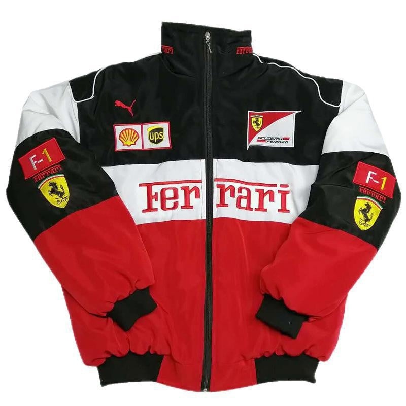 Giacca Uomo Racing Stile Retro con Logo