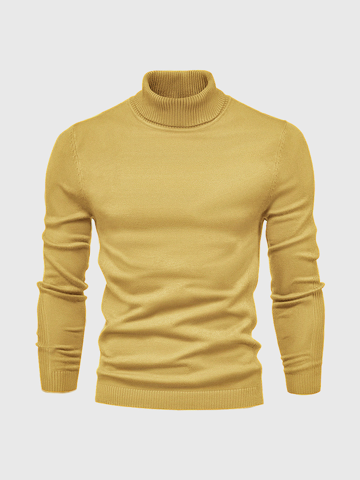 Maglione Uomo Collo Alto Morbido Vestibilità Regolare