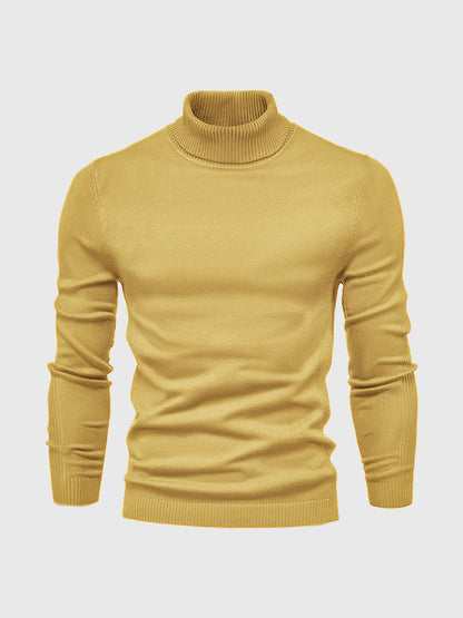 Maglione Uomo Collo Alto Morbido Vestibilità Regolare