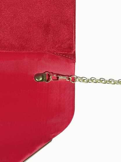 Clutch Donna in Velluto Effetto Camoscio Elegante