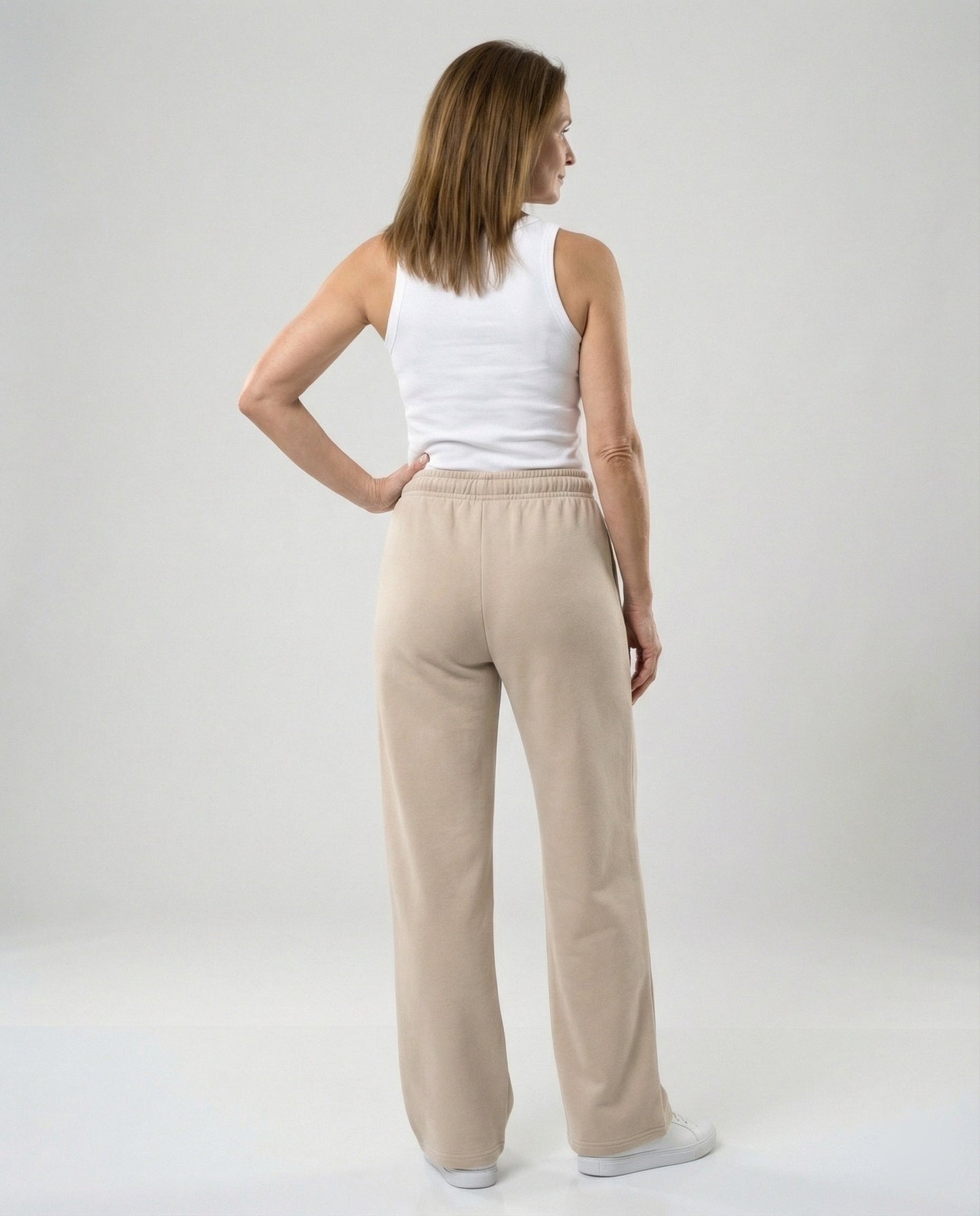 Pantaloni Donna Comodi Ampia Gamba Casual