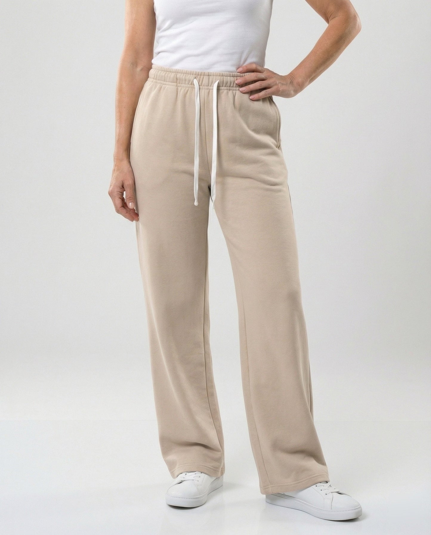 Pantaloni Donna Comodi Ampia Gamba Casual