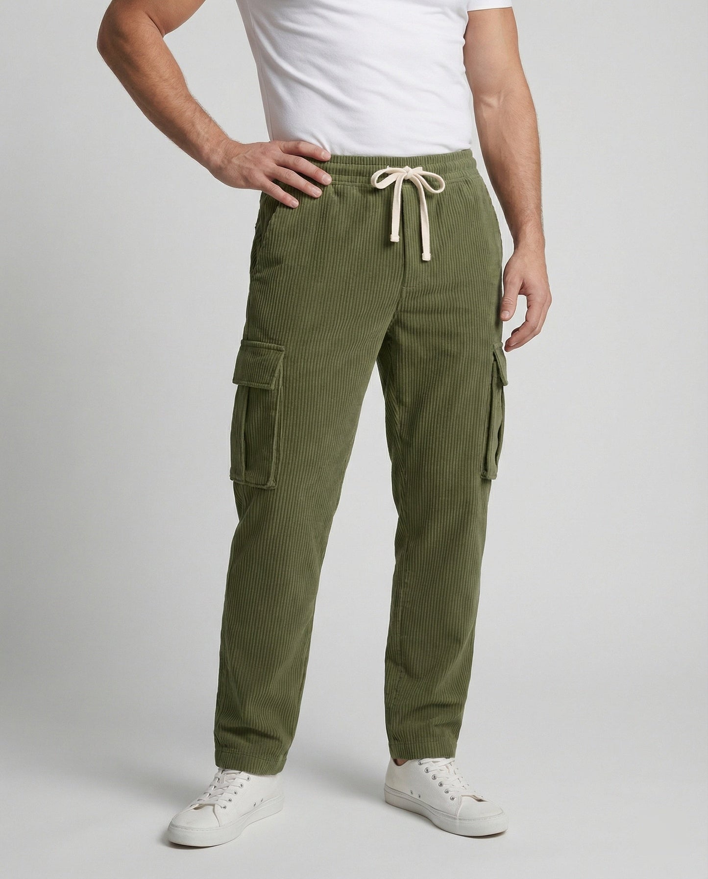 Pantaloni Cargo Uomo con Vita Elastica