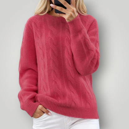 Maglione Donna in Maglia Caldo Manica Lunga