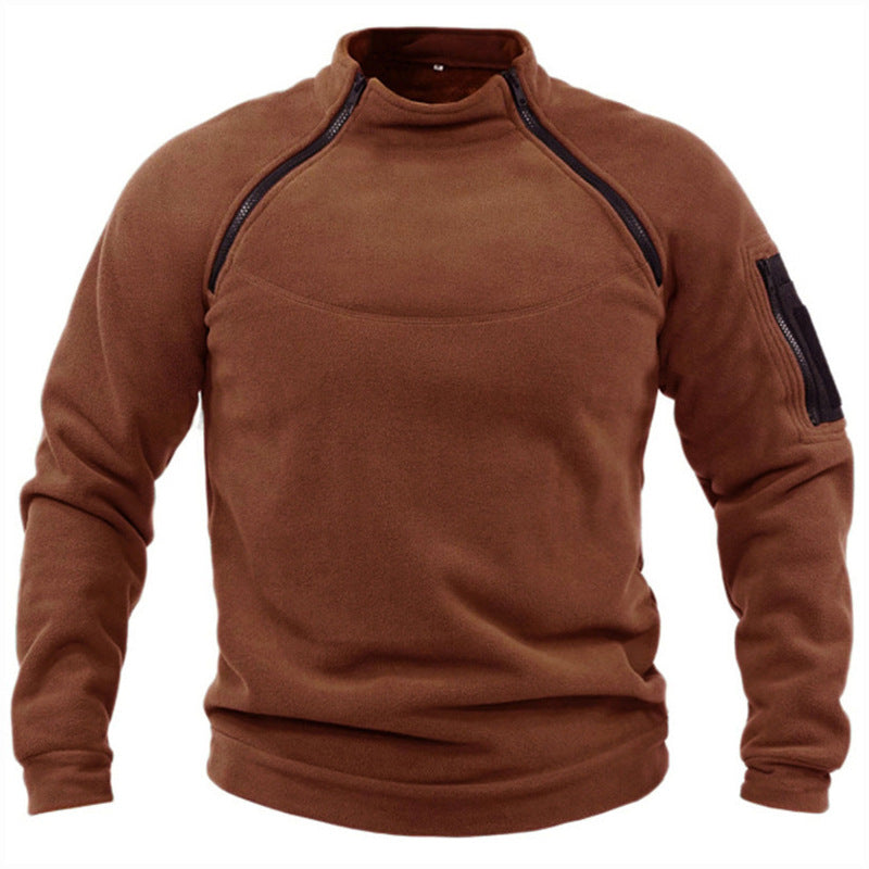 Felpa Uomo in Pile con Fodera Calda Stile Explorer