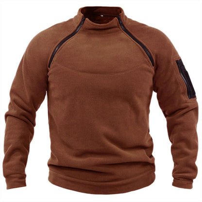 Felpa Uomo in Pile con Fodera Calda Stile Explorer