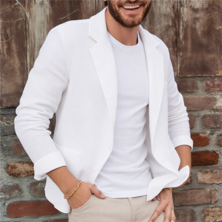 Giacca Jersey Uomo Casual con Tasche