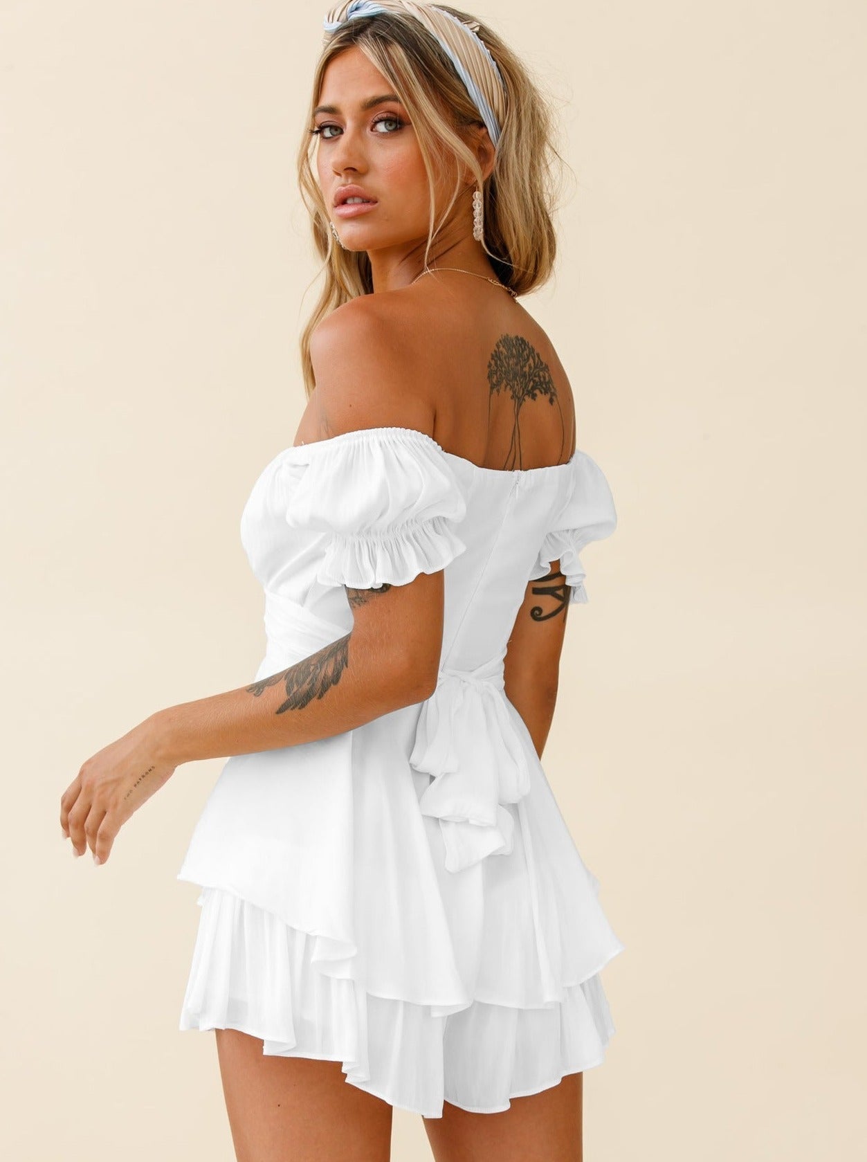 Abito Minidress Donna Spalle Scoperte Estivo - Brentozzi