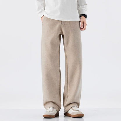 Pantaloni Uomo Stoffa Taglio Dritto Ampio - Brentozzi