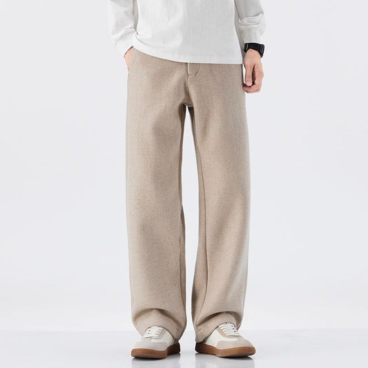 Pantaloni Uomo Stoffa Taglio Dritto Ampio - Brentozzi