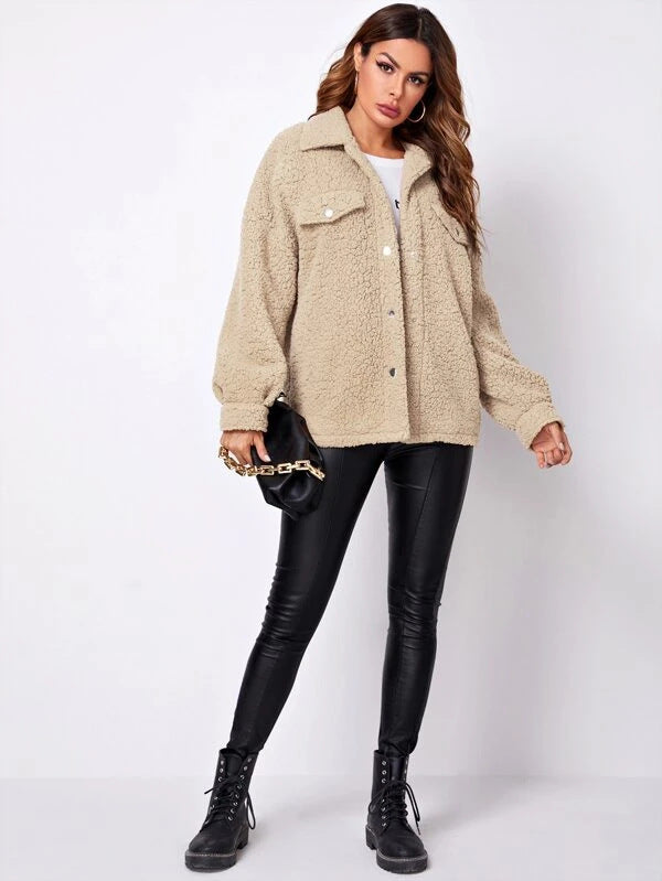 Giacca Donna con Colletto e Tasche Taglio Classico