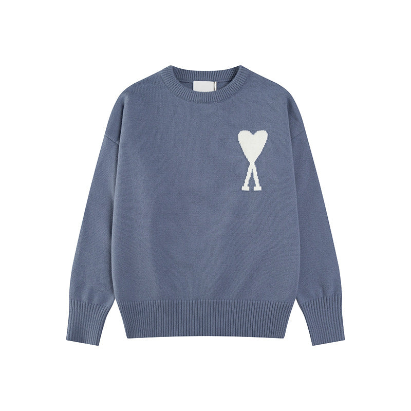 Maglione Donna in Maglia Motivo Cuore Regular Fit