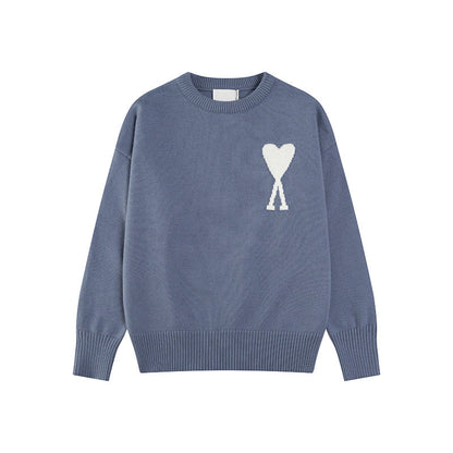 Maglione Donna in Maglia Motivo Cuore Regular Fit