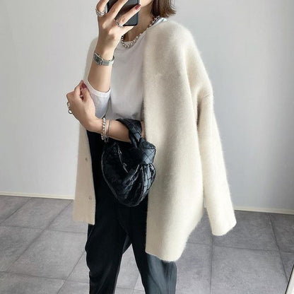 Cardigan Donna in Cashmere Elegante Slim