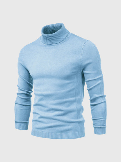 Maglione Uomo Collo Alto Morbido Vestibilità Regolare