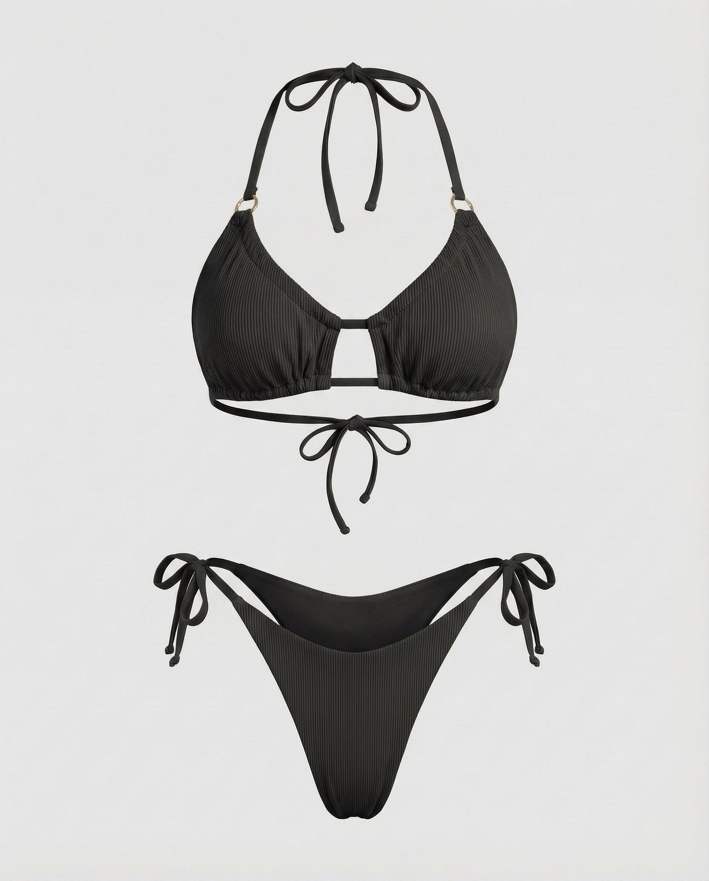 Bikini Donna Triangolo Arricciato Fascia Decorativa