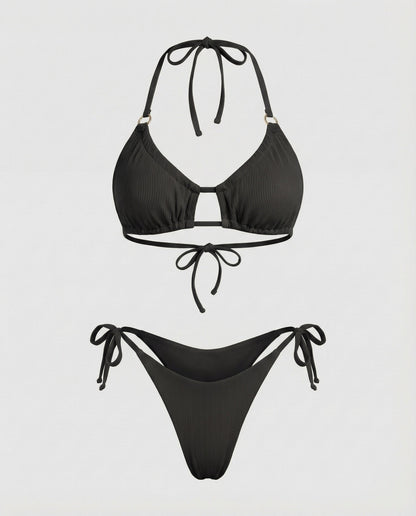 Bikini Donna Triangolo Arricciato Fascia Decorativa