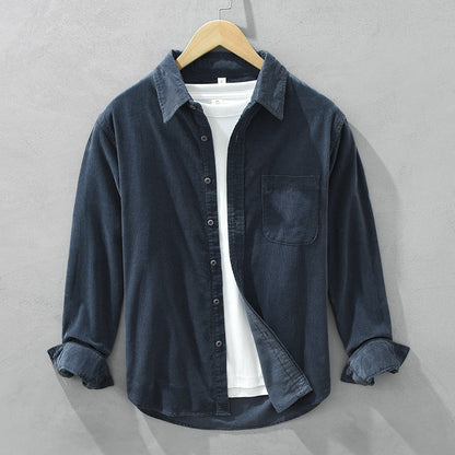 Camicia Uomo Tessuto Strutturato Colletto Classico