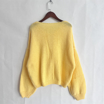 Cardigan Unisex Girocollo con Lacci in Maglia