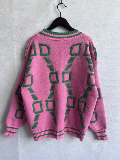 Cardigan Donna in Maglia Scollo a V Casual