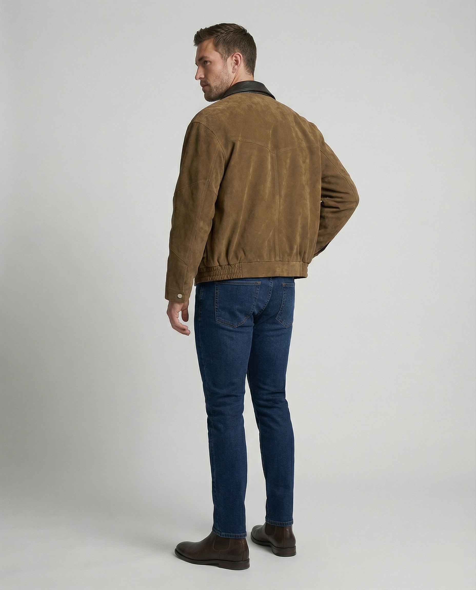 Giacca Uomo in Camoscio Taglio Boxy - Brentozzi