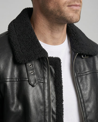 Giacca Uomo in Ecopelle con Collo