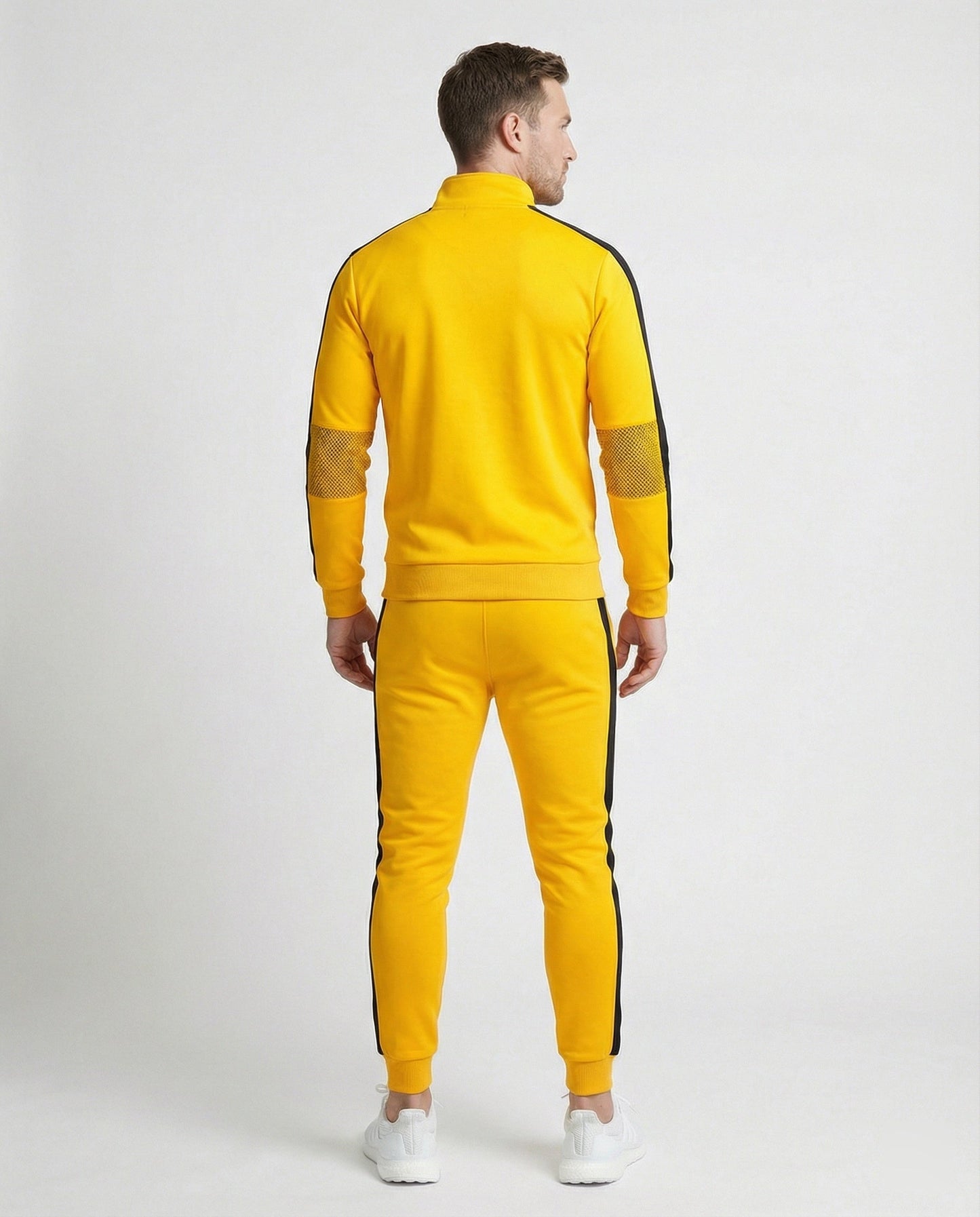 Tuta Allenamento Uomo Slim Fit con Colletto Alto