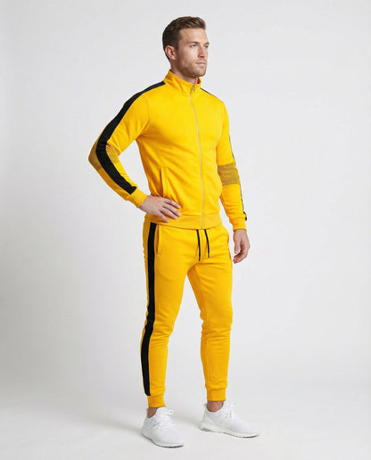 Tuta Allenamento Uomo Slim Fit con Colletto Alto