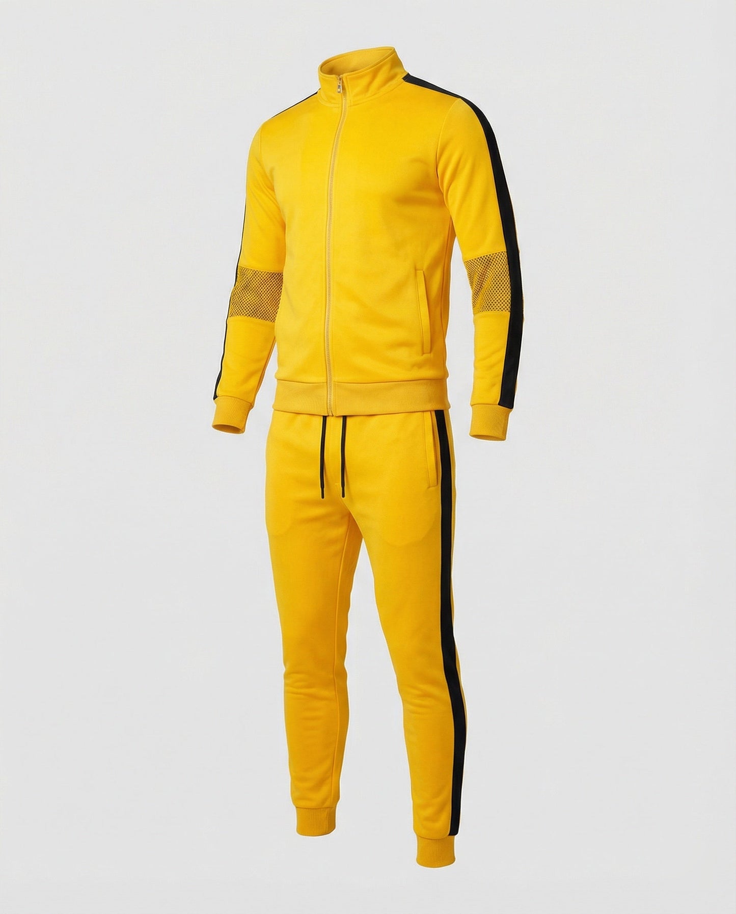 Tuta Allenamento Uomo Slim Fit con Colletto Alto