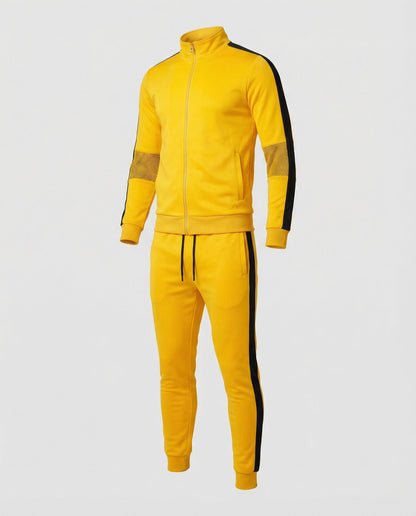 Tuta Allenamento Uomo Slim Fit con Colletto Alto