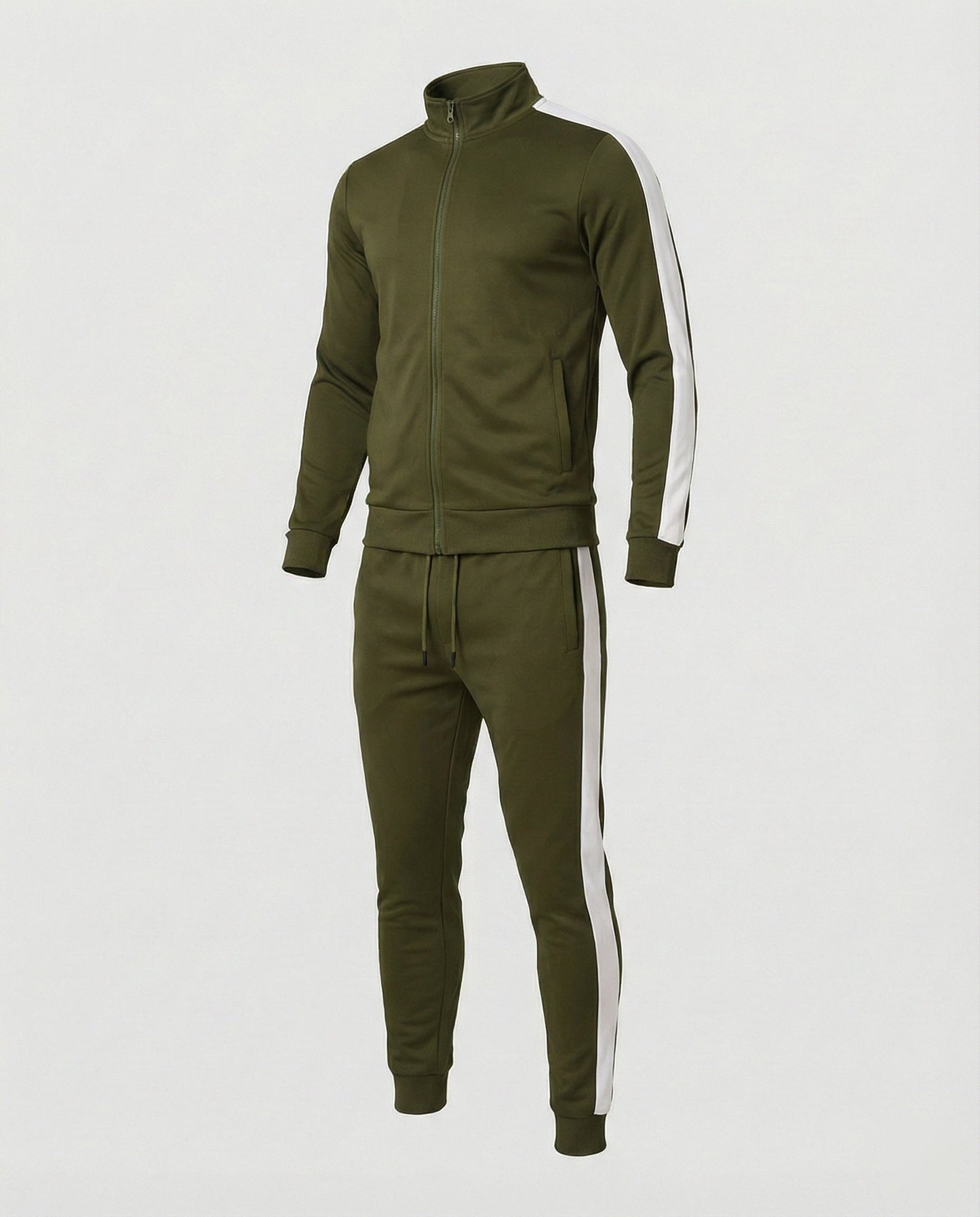 Tuta Allenamento Uomo Slim Fit con Colletto Alto