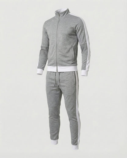 Tuta Allenamento Uomo Slim Fit con Colletto Alto