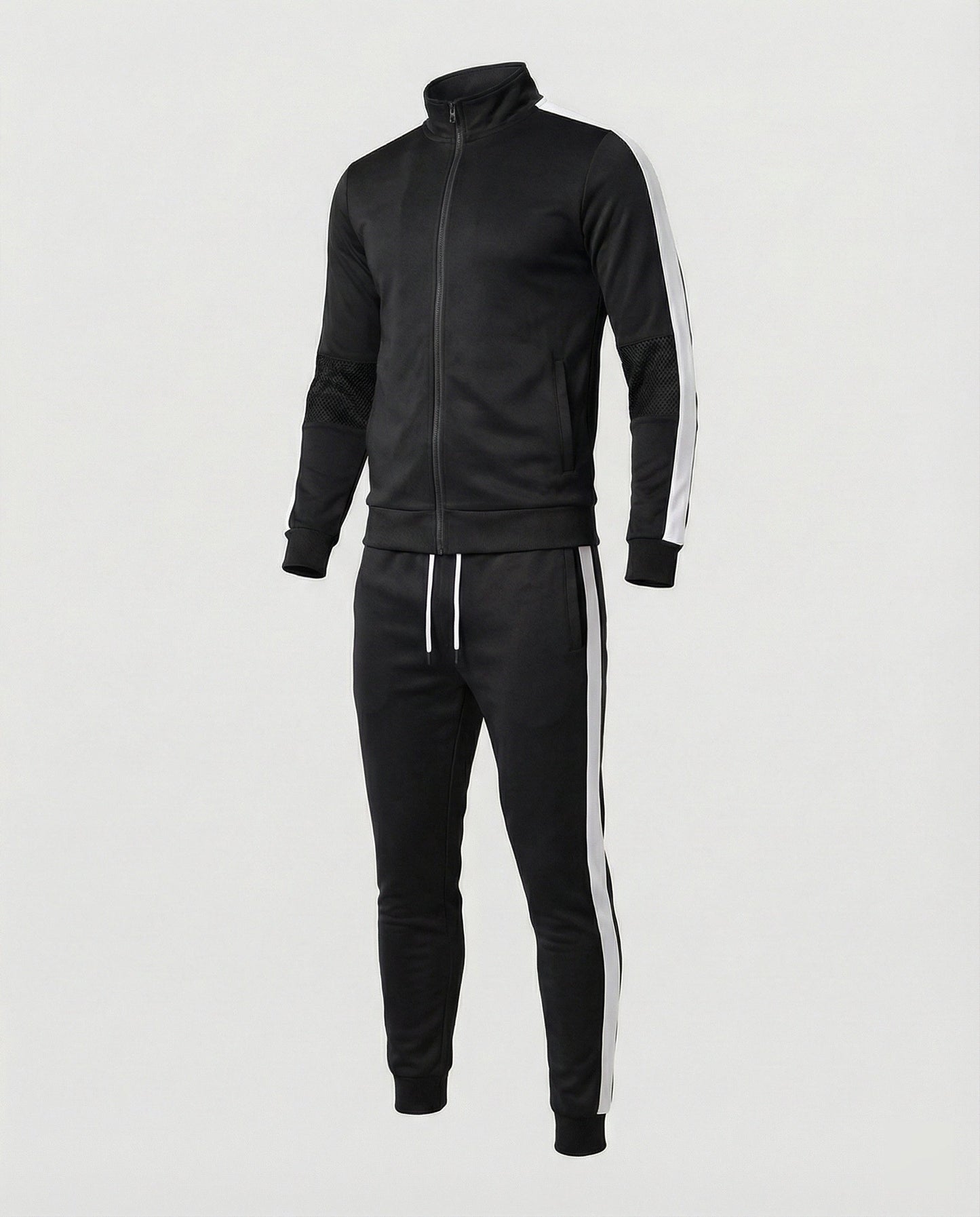 Tuta Allenamento Uomo Slim Fit con Colletto Alto