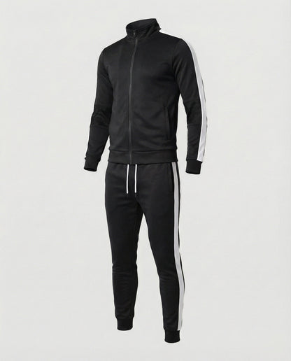 Tuta Allenamento Uomo Slim Fit con Colletto Alto
