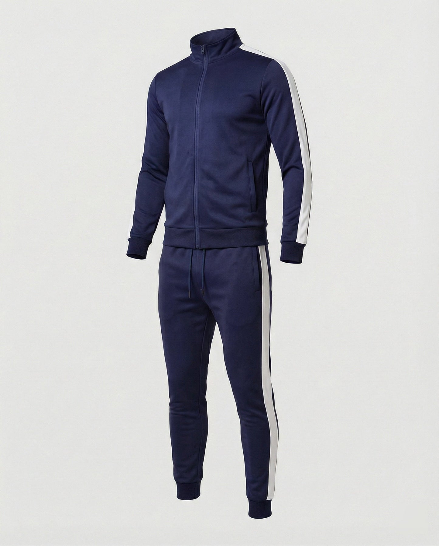 Tuta Allenamento Uomo Slim Fit con Colletto Alto
