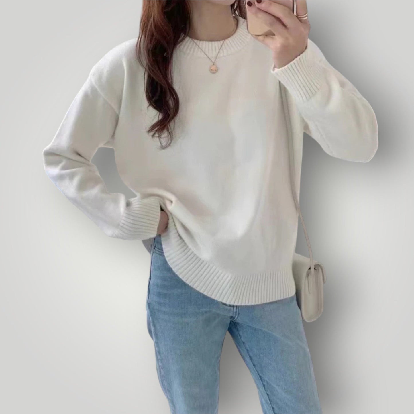 Maglione Donna Maniche Lunghe Vestibilità Ampia