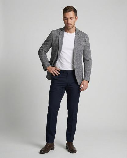 Blazer Uomo a Righe Stile Moderno Slim Fit - Brentozzi