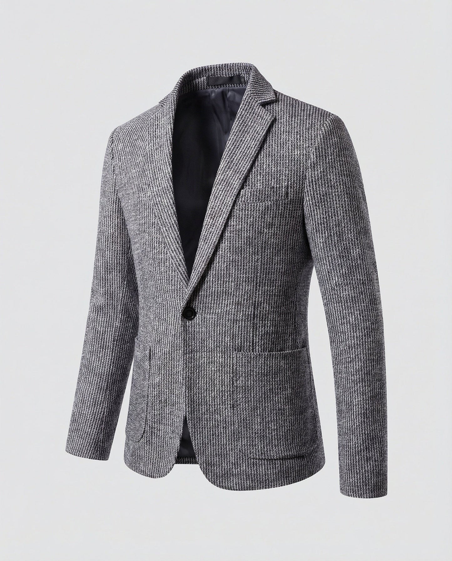 Blazer Uomo a Righe Stile Moderno Slim Fit