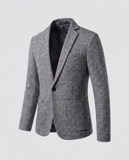 Blazer Uomo a Righe Stile Moderno Slim Fit