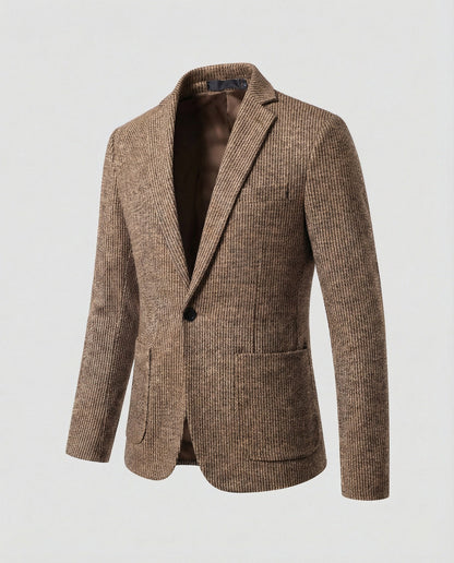 Blazer Uomo a Righe Stile Moderno Slim Fit