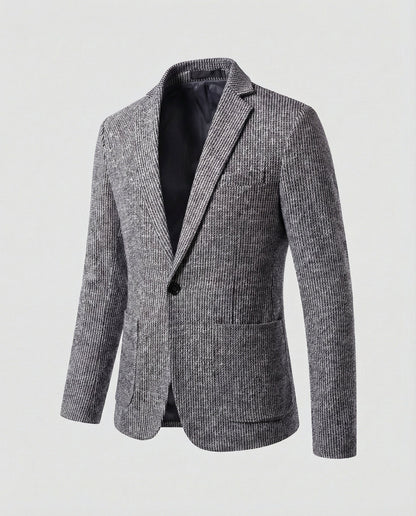 Blazer Uomo a Righe Stile Moderno Slim Fit