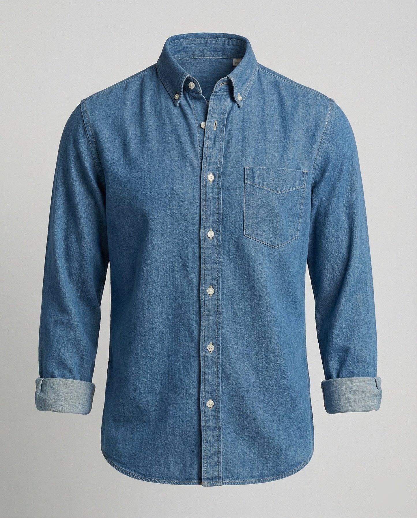 Camicia Uomo Jeans Manica Lunga Regular Fit - Brentozzi