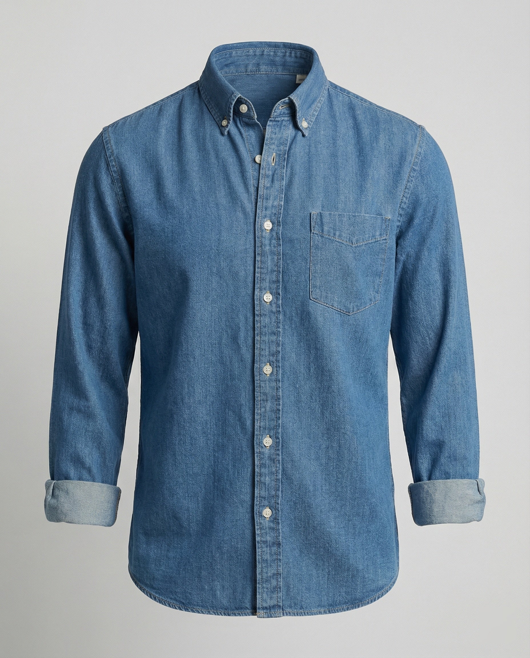 Camicia Uomo Jeans Manica Lunga Regular Fit - Brentozzi